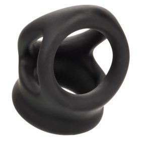 Alpha Dual – Premium Silicone Testicular Stretcher Black
