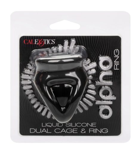 Alpha Dual – Premium Silicone Testicular Stretcher Black