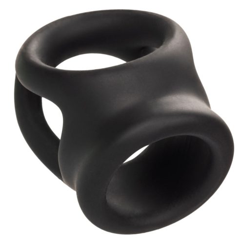 Alpha Dual – Premium Silicone Testicular Stretcher Black
