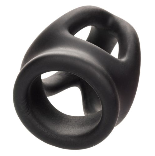 Alpha Dual – Premium Silicone Testicular Stretcher Black