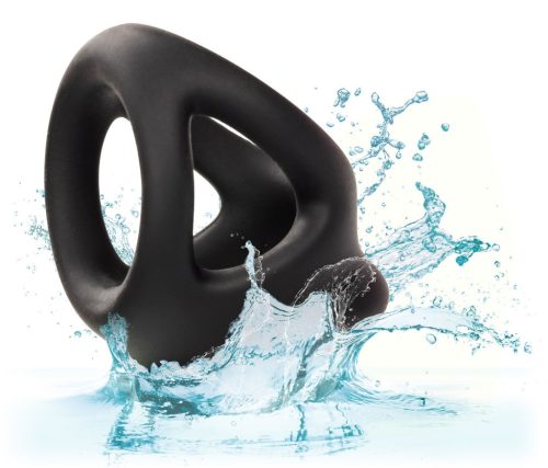 Alpha Dual – Premium Silicone Testicular Stretcher Black