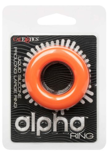 Alpha – premium vibrating penis ring in orange