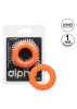Alpha – premium vibrating penis ring in orange