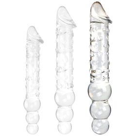  Üveg Dildó Threeball L – érzéki, prémium ingerlés 29 cm hosszú