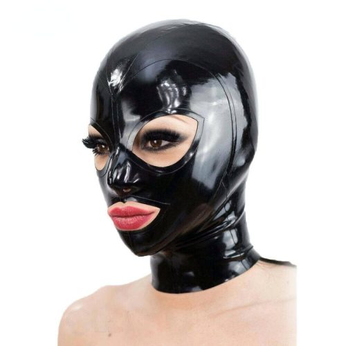 Black Texie – latex balaclava with a sensual embrace
