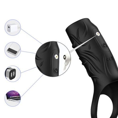 Extivibe – vibráló maszturbáló hüvely, fekete, prémium élmény