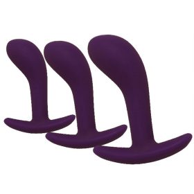   Prémium Mini Szilikon Prosztata Dugók – 3 darab sötétlila