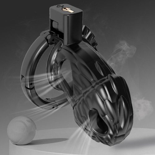 Dinocock Cage – premium black penis cage 10 x 3.7 cm