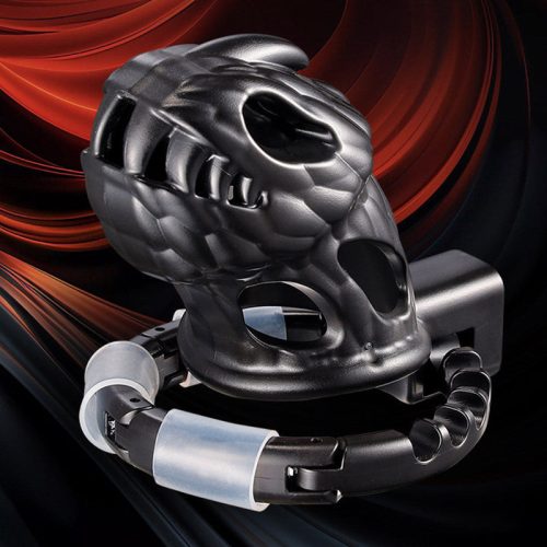 Dinocock Cage – premium black penis cage 10 x 3.7 cm