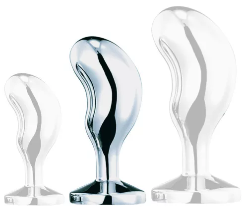 Bijou Bean Silver – prémium anális dugó, 7 x 3 cm