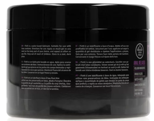 Anal Relaxer – érzéstelenítő krém 500 ml fekete tégelyben