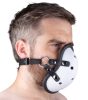 Leather strap mask – exciting, sensual breathing.
