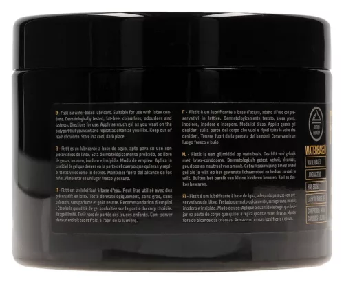 Fist It Slippery Water-Based Lubricant 500ml - Black Jar