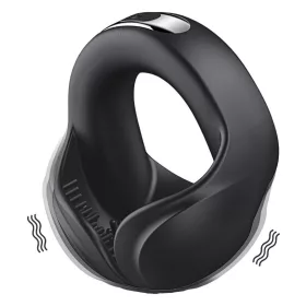   Peakess péniszgyűrű 10 rezgésmód, nubsos 40 mm fekete szilikon USB töltős vízálló
