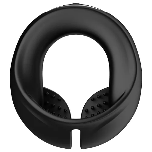 Peakess péniszgyűrű 10 rezgésmód, nubsos 40 mm fekete szilikon USB töltős vízálló