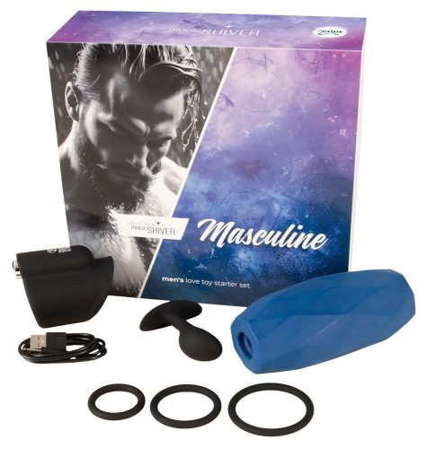 Premium Men's Sex Toy Set – 4 Black Accessories