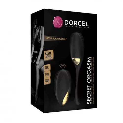 Secret Orgasm Vibráló tojás Távirányítós, 10 mód, vízálló 15,2 cm fekete