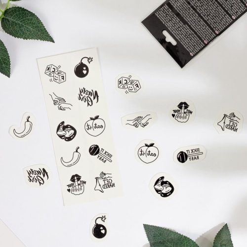 SECRET PLAY - 10 pieces of exciting temporary tattoo sets