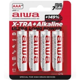 AIWA - premium X-TRA AAA alkaline battery pack (4 pcs)