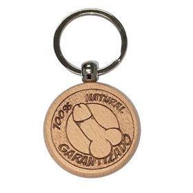   Diablo Picante – wooden penis shaped keychain in sensual style