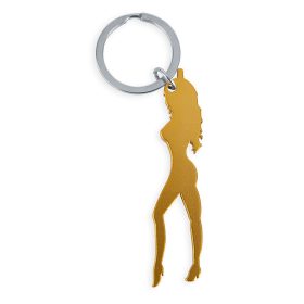   DIABLO PICANTE – gold women's silhouette keychain with bottle opener