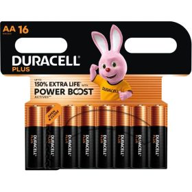   Duracell Plus Power – AA 16 batteries, increased performance