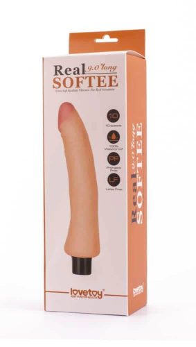 9" Real Softee Vibrating Dildo 5
