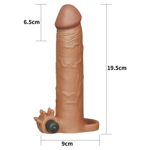 Pleasure X-Tender Vibrating Penis Sleeve #5 Brown_B0O50_3