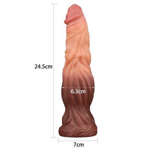 9.5'' Dual layered Liquid Silicone Nature Cock_B0O50_3