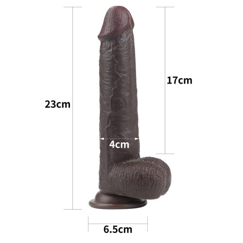 9'' Sliding Skin Dual Layer Dong Black