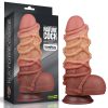 9.5'' Dual layered Platinum Silicone Cock with Rope_B15O50_3