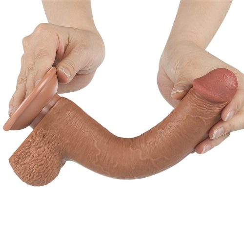 9'' Sliding Skin Dual Layer Dong Brown_B15O50_3