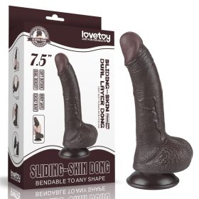   7.5'' Sliding Skin Dual Layer Dong Black I_B15O50_3