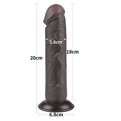 8'' Sliding Skin Dual Layer Dong Black II_B15O50_3