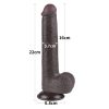 9'' Sliding Skin Dual Layer Dong Black_B15O50_3