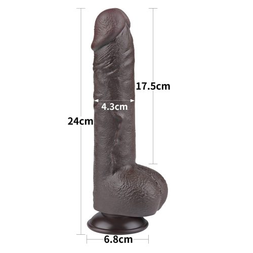 9.5'' Sliding Skin Dual Layer Dong Black_B15O50_3