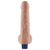 9" REAL SOFTEE Rechargeable Vibrating Dildo (Flesh)