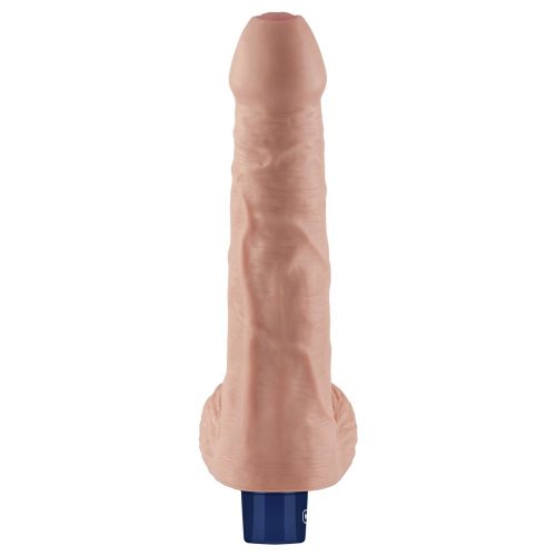 9" REAL SOFTEE Rechargeable Vibrating Dildo (Flesh)
