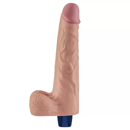 10" REAL SOFTEE Rechargeable Vibrating Dildo(Flesh)_B15O50_4
