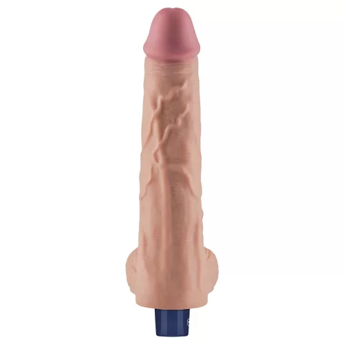 10" REAL SOFTEE Rechargeable Vibrating Dildo(Flesh)_B15O50_4