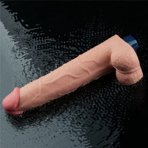 10.5" REAL SOFTEE Rechargeable Vibrating Dildo(Flesh)_B15O50_4