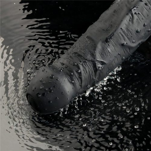 9" REAL SOFTEE Rechargeable Vibrating Dildo(Black)_B15O50_4