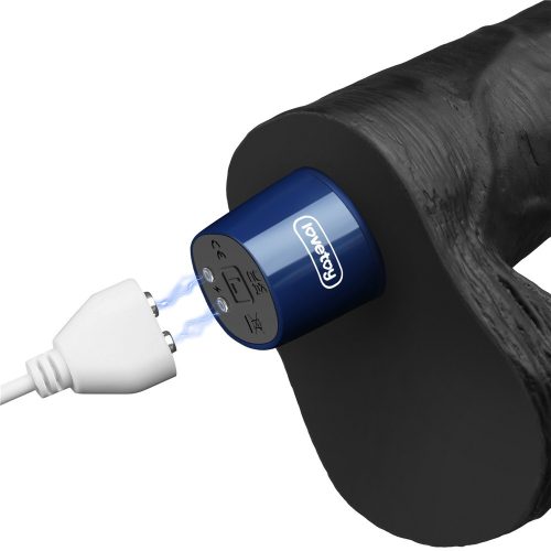 9" REAL SOFTEE Rechargeable Vibrating Dildo(Black)_B15O50_4