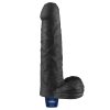 9" REAL SOFTEE Rechargeable Vibrating Dildo(Black)_B15O50_4