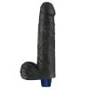 9" REAL SOFTEE Rechargeable Vibrating Dildo(Black)_B15O50_4