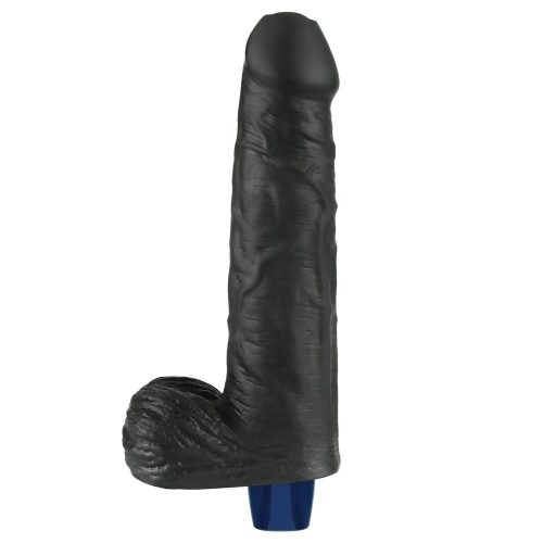 9" REAL SOFTEE Rechargeable Vibrating Dildo(Black)_B15O50_4