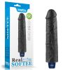 9.5" REAL SOFTEE Rechargeable Vibrating Dildo(Black)_B15O50_4