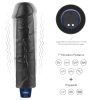 9.5" REAL SOFTEE Rechargeable Vibrating Dildo(Black)_B15O50_4