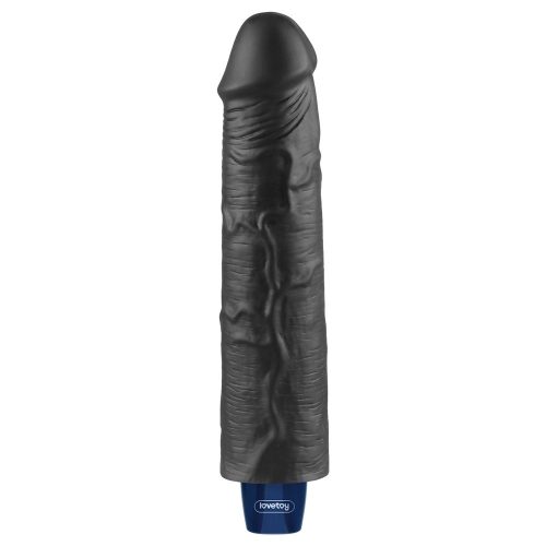 9.5" REAL SOFTEE Rechargeable Vibrating Dildo(Black)_B15O50_4
