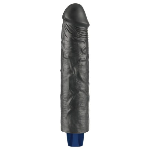 9.5" REAL SOFTEE Rechargeable Vibrating Dildo(Black)_B15O50_4
